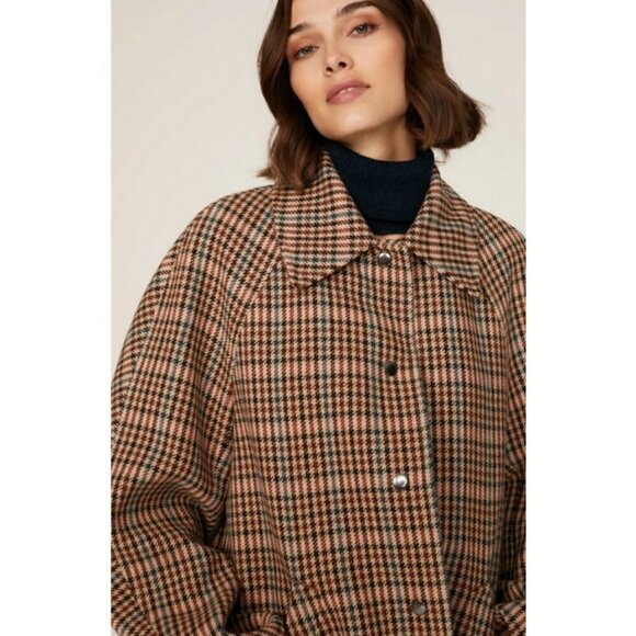 💕ALC💕 Lincoln Oversized Plaid Check Wool-Blend Coat ~ XL NWT - Picture 6 of 16